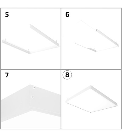 Panneau LED 120x30 cm 40W 4000lm LIFUD + Kit en Saillie - 70897 - vue 7