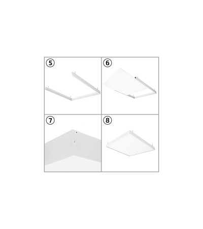 Panneau LED 120x60 cm 60W 6000lm LIFUD + Kit en Saillie - 91854 - vue 8