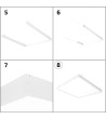 Panneau LED 60x60 cm 40W 4000lm Microprismatique (UGR17) + Kit en Saillie - 70826 - vue 7