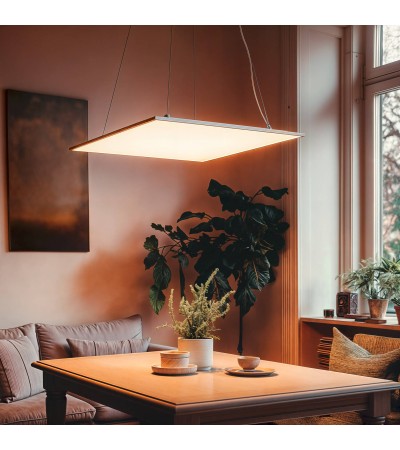 Panneau LED 60x60 cm 40W 4000lm Microprismatique (UGR17) LIFUD + Kit de Suspension - 77278 - vue 2