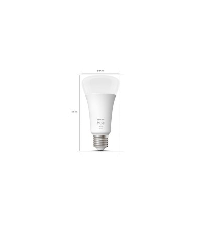 Ampoule LED Intelligente E27 15.5W 1600 lm A67 Hue White - 85807 - vue 7