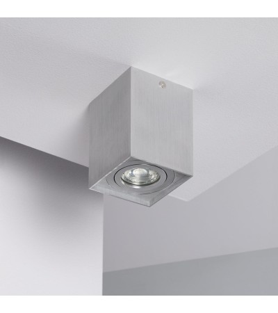 Plafonnier Aluminium Jaspe Argenté