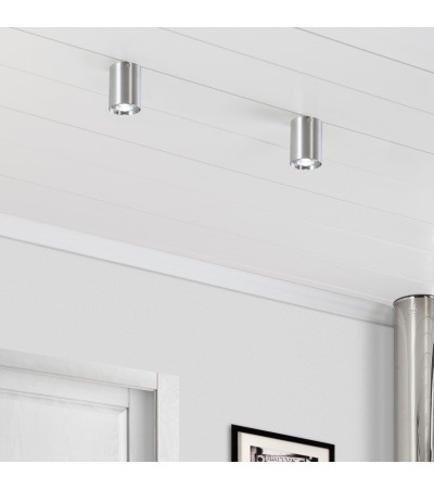 Plafonnier Aluminium Quartz Argenté - 5362 - vue 4