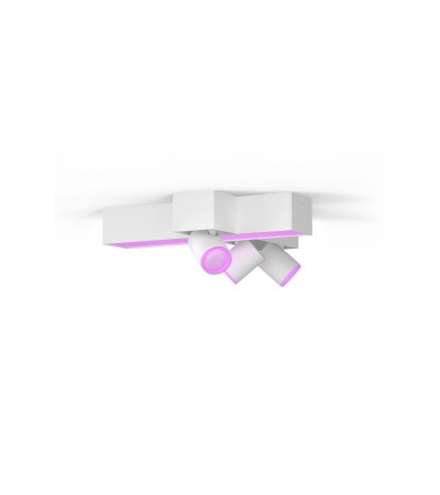 Plafonnier avec Spots Croisés White Color Centris GU10 3x5.7W Hue