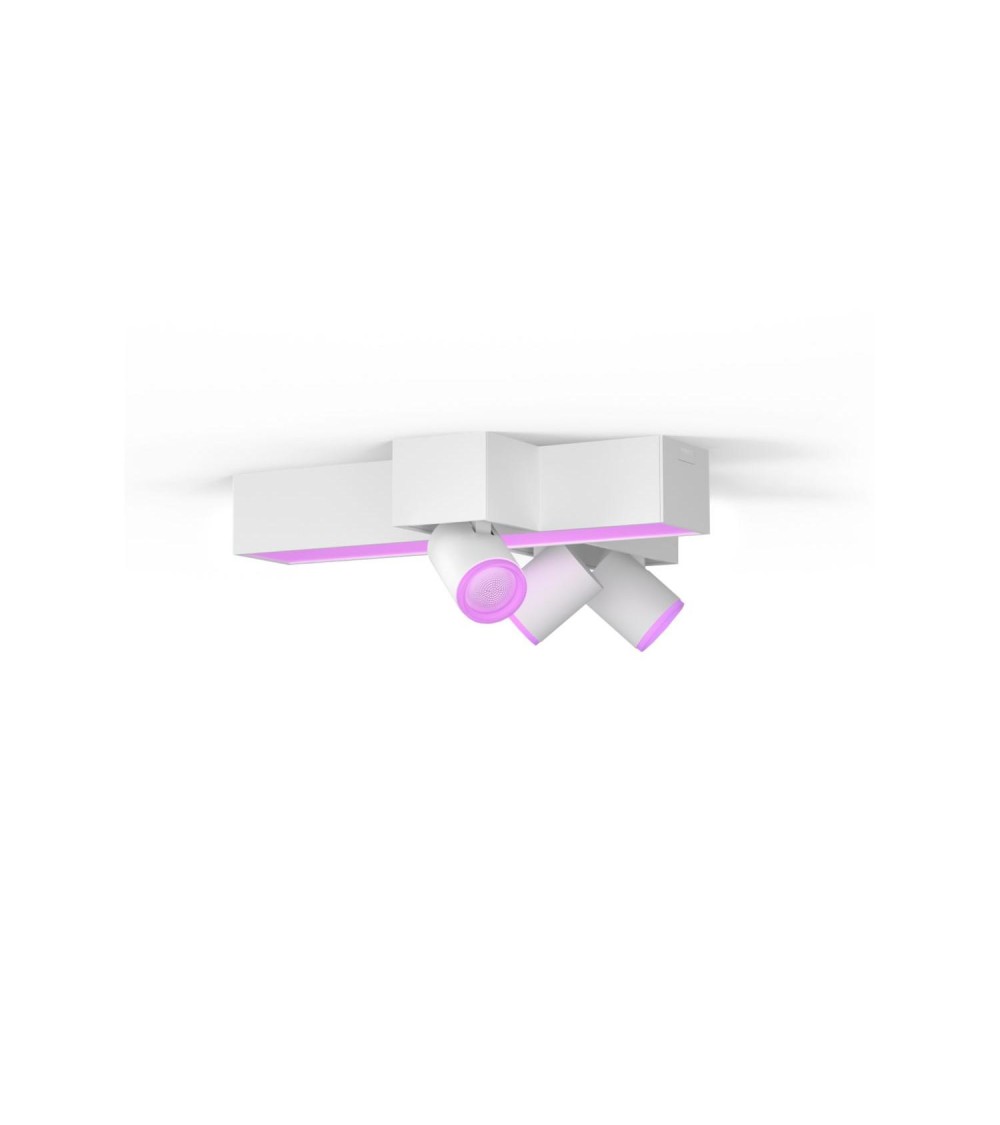 Plafonnier avec Spots Croisés White Color Centris GU10 3x5.7W Hue - 84725 - vue 1