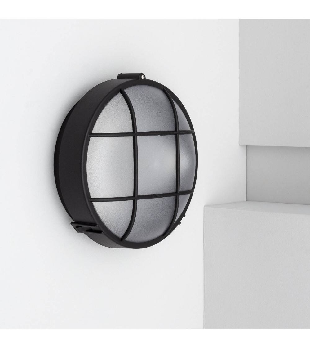 Plafonnier Extérieur Rond à Grille Hublot Ø220 mm - 4407 - vue 1