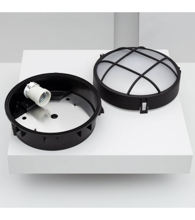 Plafonnier Extérieur Rond à Grille Hublot Ø220 mm - 4407 - vue 3
