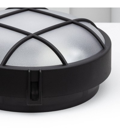 Plafonnier Extérieur Rond à Grille Hublot Ø220 mm - 4407 - vue 4