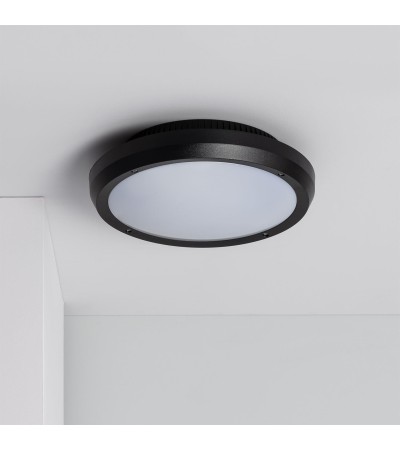 Plafonnier Extérieur Rond Curio IP65 Noir
