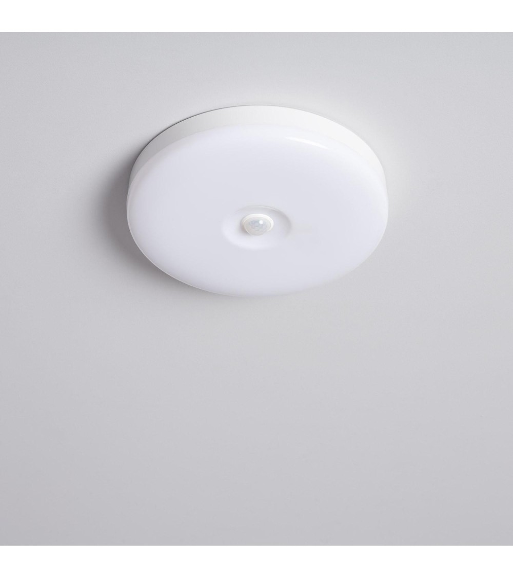 Plafonnier LED 12W Ø216 mm No Flicker avec Détecteur de Présence PIR et Crépusculaire - 86701 - vue 1