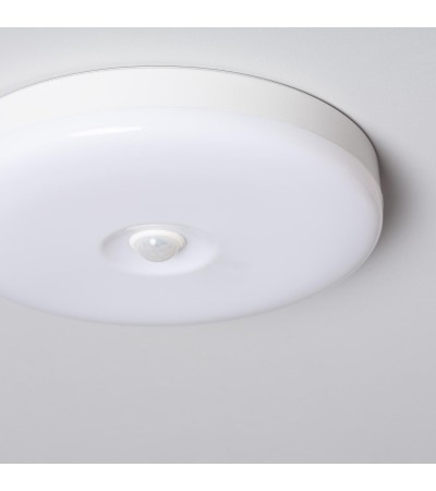 Plafonnier LED 12W Ø216 mm No Flicker avec Détecteur de Présence PIR et Crépusculaire - 86701 - vue 6