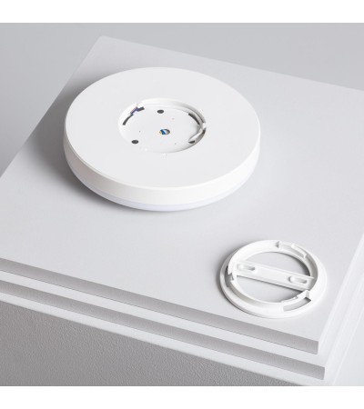 Plafonnier LED 12W Ø216 mm No Flicker avec Détecteur de Présence PIR et Crépusculaire - 86701 - vue 8