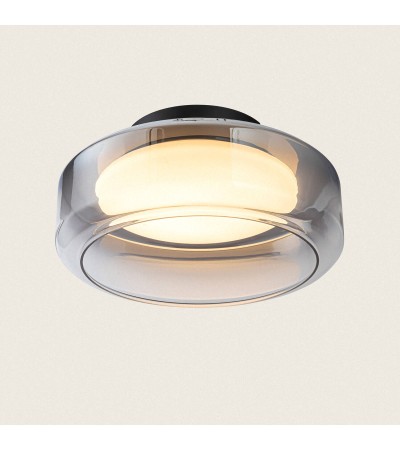 Plafonnier LED 18W Métal et Verre Cliffen M