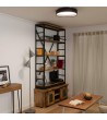 Plafonnier LED 20W Rond à˜450 mm Métal CCT Sélectionnable Noir Design - 71757 - vue 4