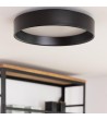 Plafonnier LED 20W Rond à˜450 mm Métal CCT Sélectionnable Noir Design - 71757 - vue 5