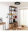 Plafonnier LED 20W Rond à˜450 mm Métal CCT Sélectionnable Noir Design - 71757 - vue 6