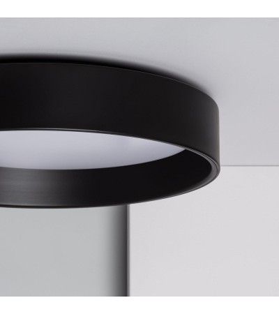 Plafonnier LED 20W Rond à˜450 mm Métal CCT Sélectionnable Noir Design - 71757 - vue 8