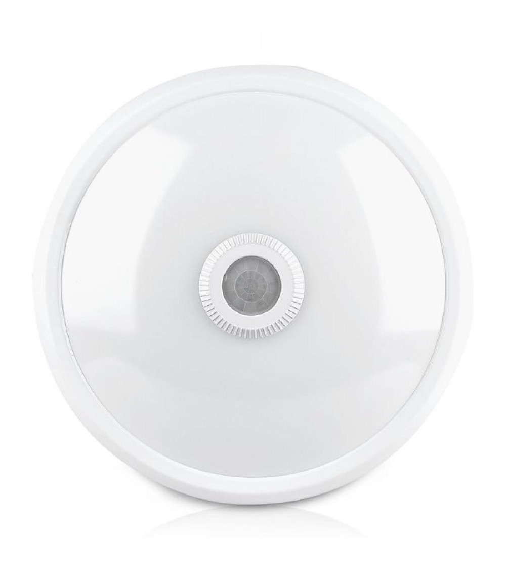 Plafonnier LED 8W avec Détecteur de Mouvement PIR et Crépusculaire - 108723 - vue 1
