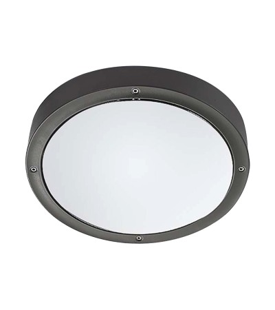 Plafonnier LED Basic Aluminium Gris Urbain 14.5W IP65 LEDS-C4 15-9835-Z5-CL