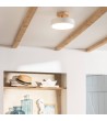 Plafonnier LED Bois et Métal 12W CCT Sélectionnable Whisty - 77635 - vue 5