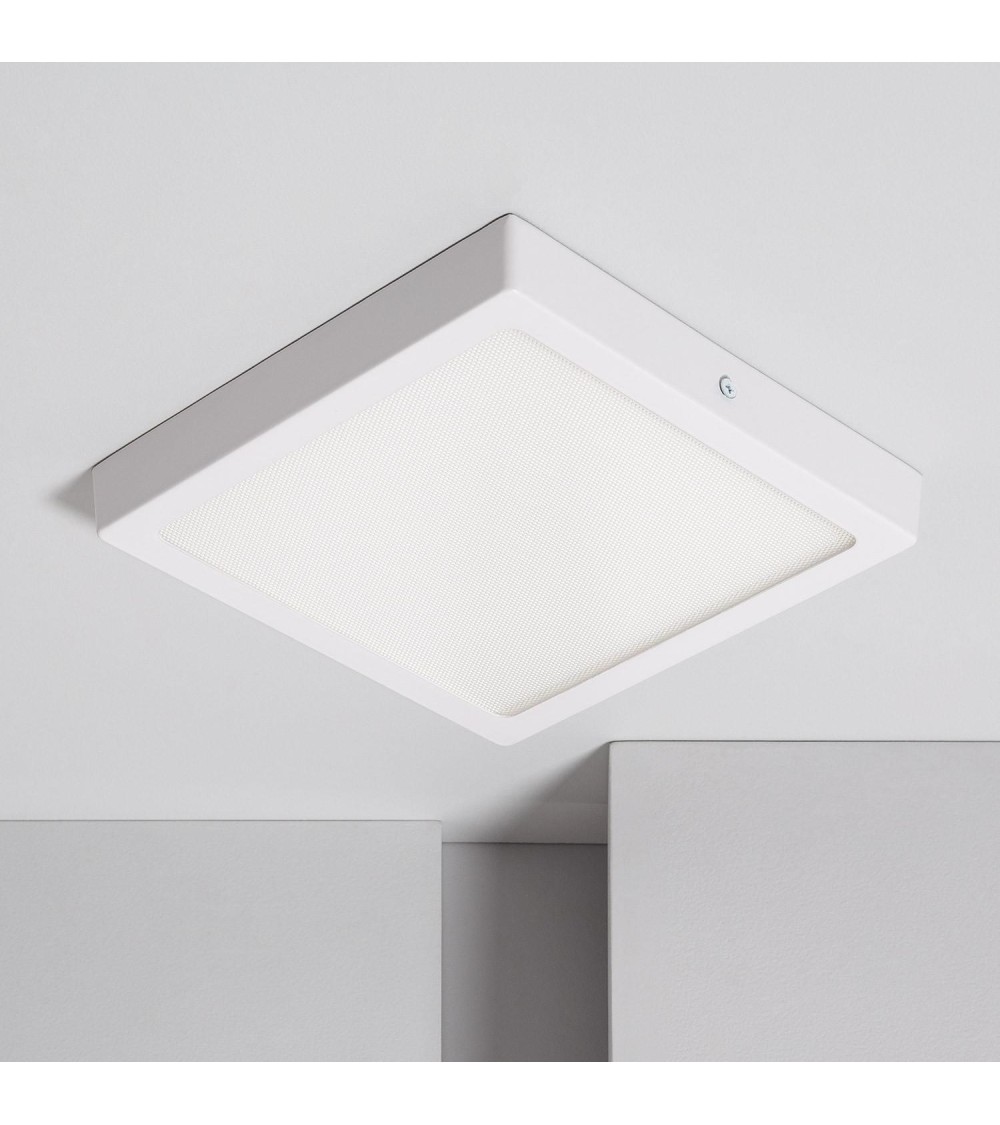 Plafonnier LED Carré 18W Extra-Plat (CRI90) Microprismatique CCT Sélectionnable (UGR17) 205x205 mm - 75517 - vue 1