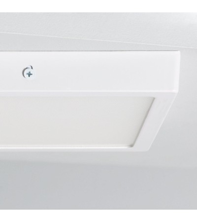 Plafonnier LED Carré 18W Extra-Plat (CRI90) Microprismatique CCT Sélectionnable (UGR17) 205x205 mm - 75517 - vue 4