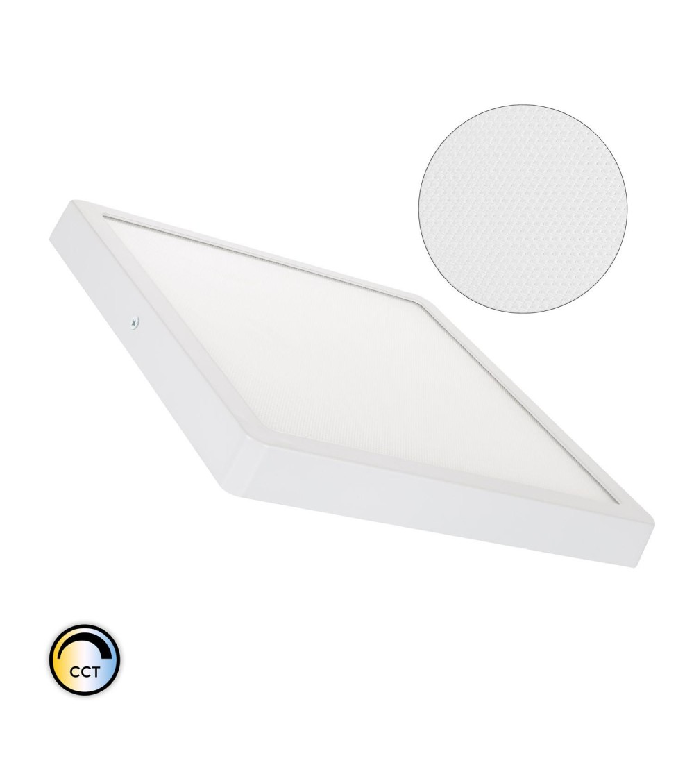 Plafonnier LED Carré 24W Extra-Plat (CRI90) Microprismatique CCT Sélectionnable (UGR17) 280x280 mm - 75540 - vue 1