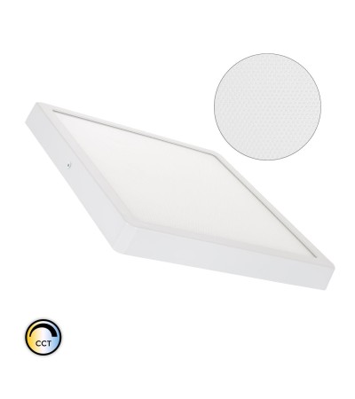 Plafonnier LED Carré 24W Extra-Plat (CRI90) Microprismatique CCT Sélectionnable (UGR17) 280x280 mm - 75540 - vue 3