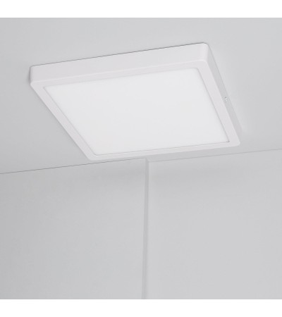 Plafonnier LED Carré 24W Extra-Plat CCT Sélectionnable 280x280 mm