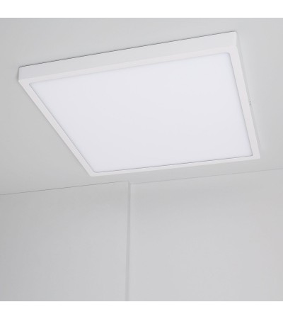 Plafonnier LED Carré 30W Extra-Plat CCT Sélectionnable 400x400 mm
