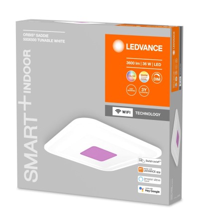 Plafonnier LED Carré 500x500 mm 32W RGBW Smart+ WiFi ORBIS Saddie LEDVANCE 4058075573451 - 93897 - vue 4