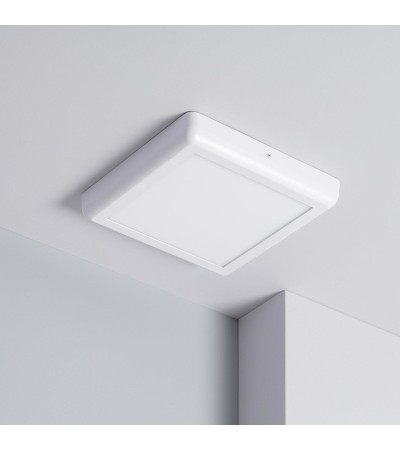Plafonnier LED Carré Métal 18W Design White 225x225 mm