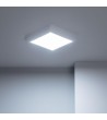 Plafonnier LED Carré Métal 18W Design White 225x225 mm - 1134 - vue 4