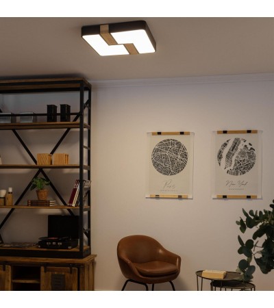 Plafonnier LED Carré Métal 35W CCT Sélectionnable Brusk 480x480 mm - 74291 - vue 8