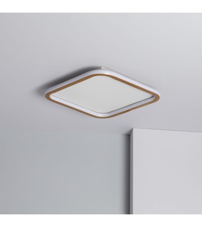 Plafonnier LED Carré Métal CCT Sélectionnable Allharo 30W 410x410 mm