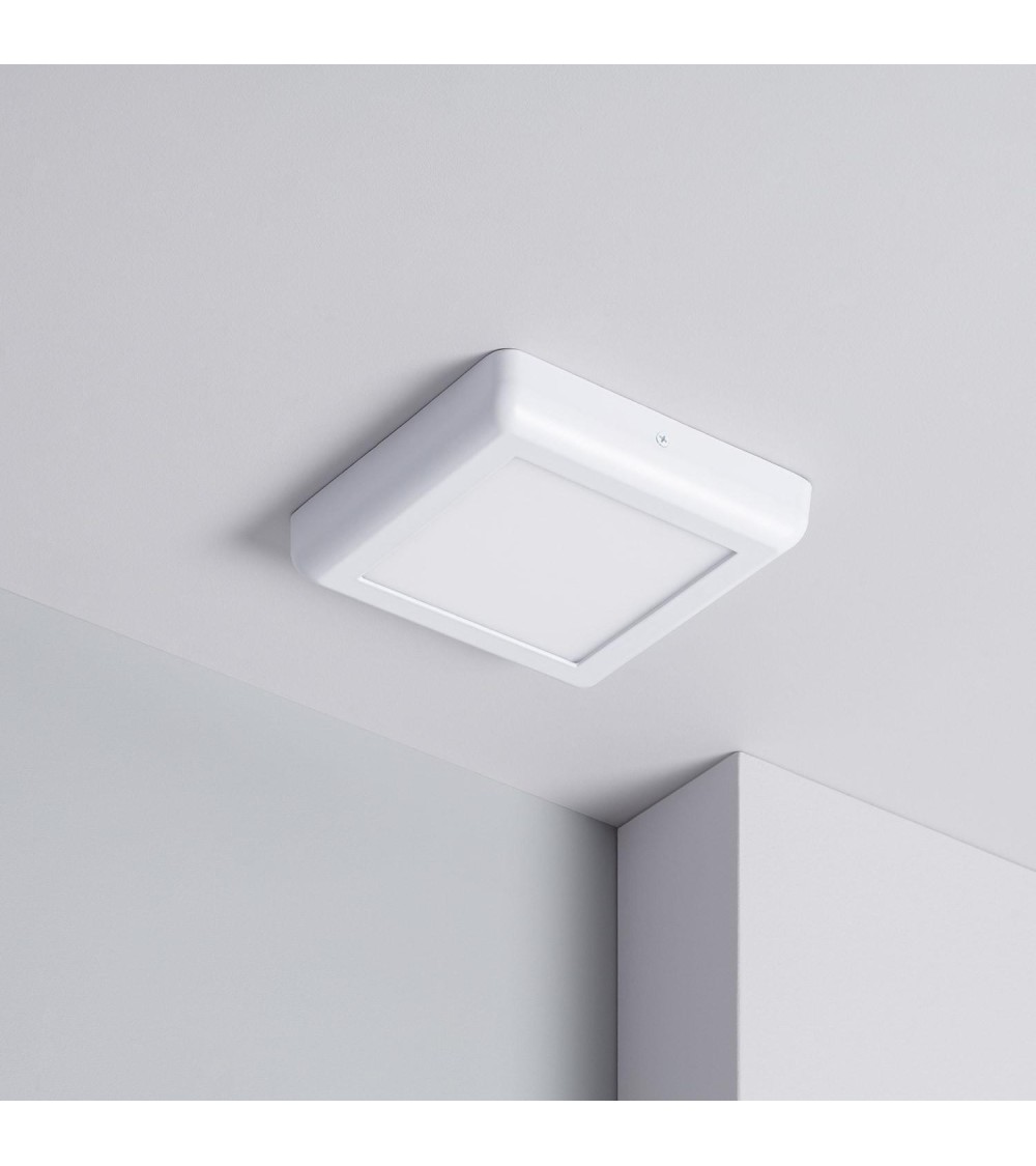 Plafonnier LED Carré Métal Design White 12W 178x178mm - 1132 - vue 1