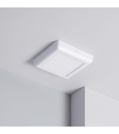 Plafonnier LED Carré Métal Design White 12W 178x178mm - 1132 - vue 3