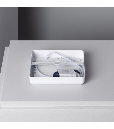 Plafonnier LED Carré Métal Design White 12W 178x178mm - 1132 - vue 7