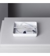 Plafonnier LED Carré Métal Design White 12W 178x178mm - 1132 - vue 7