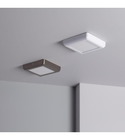 Plafonnier LED Carré Métal Design White 12W 178x178mm - 1132 - vue 8