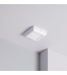 Plafonnier LED Carré Métal Design White 6W 122x122mm - 1130 - vue 1