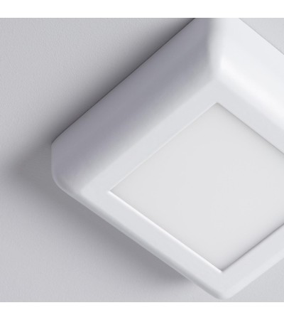 Plafonnier LED Carré Métal Design White 6W 122x122mm - 1130 - vue 5
