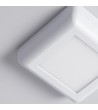 Plafonnier LED Carré Métal Design White 6W 122x122mm - 1130 - vue 5