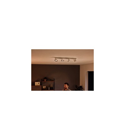 Plafonnier LED Dimmable WarmGlow 4x4.5W Clockwork - 82229 - vue 8