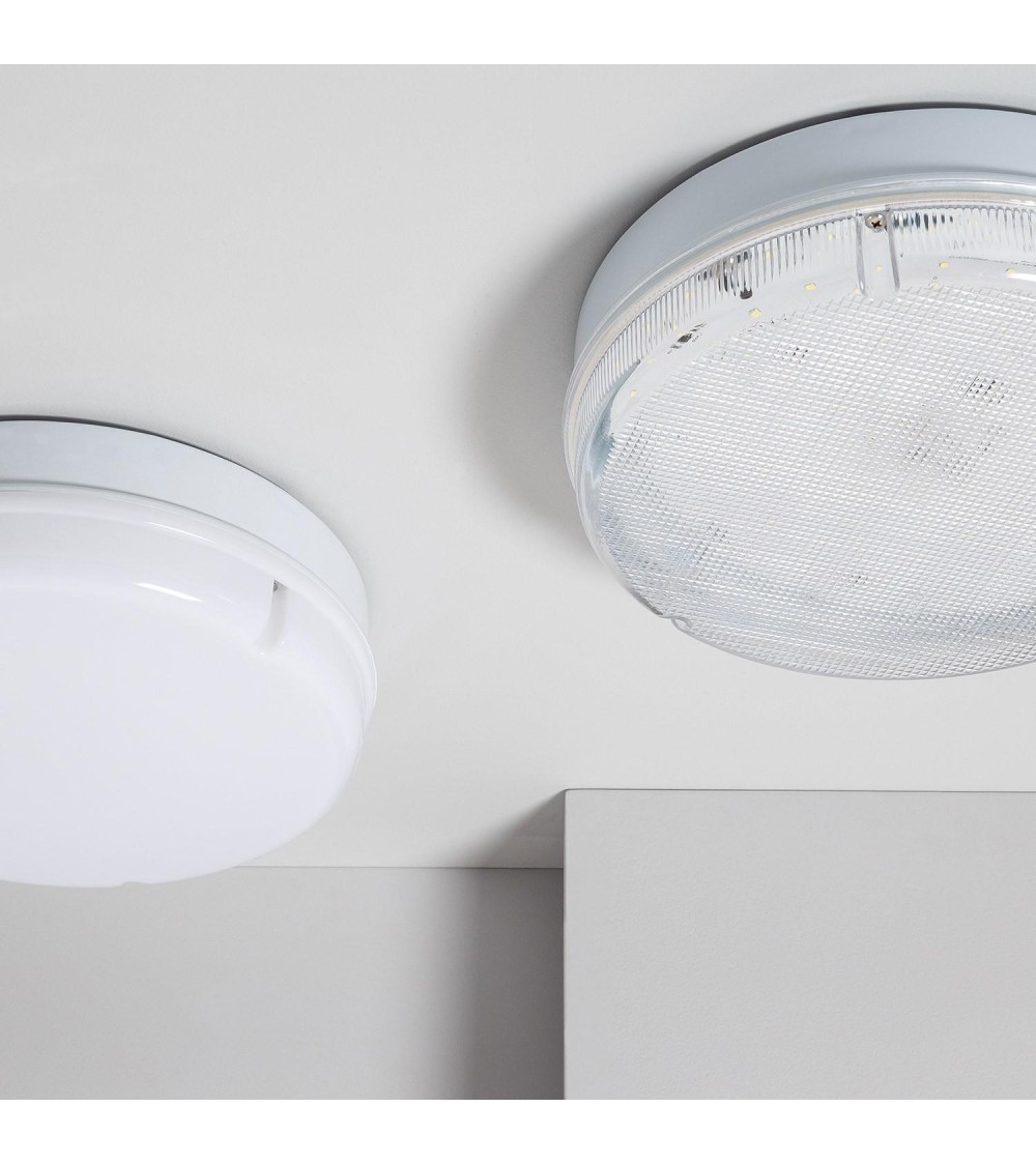Plafonnier LED Extérieur Rond 24W Hublot IP65 Ø285 mm avec Éclairage de Sécurité Non Permanent - 77374 - vue 2