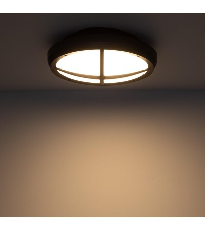 Plafonnier LED Extérieur Rond Linus IP65 13.5W à˜300 mm - 4404 - vue 4