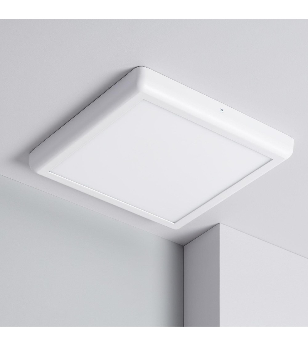 Plafonnier LED Métal Carré Design 24W Métal 300x300 mm White - 1136 - vue 1