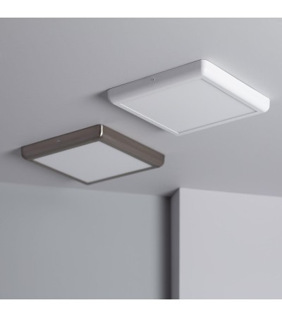 Plafonnier LED Métal Carré Design 24W Métal 300x300 mm White - 1136 - vue 8