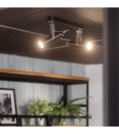 Plafonnier LED Orientable Métal Big Bari 2 Spots 8W - 4901 - vue 2