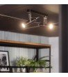 Plafonnier LED Orientable Métal Big Bari 2 Spots 8W - 4901 - vue 2